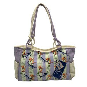 Guy Harvey Striped Canvas Tote Bag